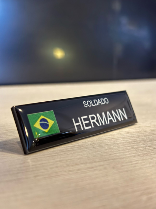 PLAQUETA MILITAR - 80X20 mm