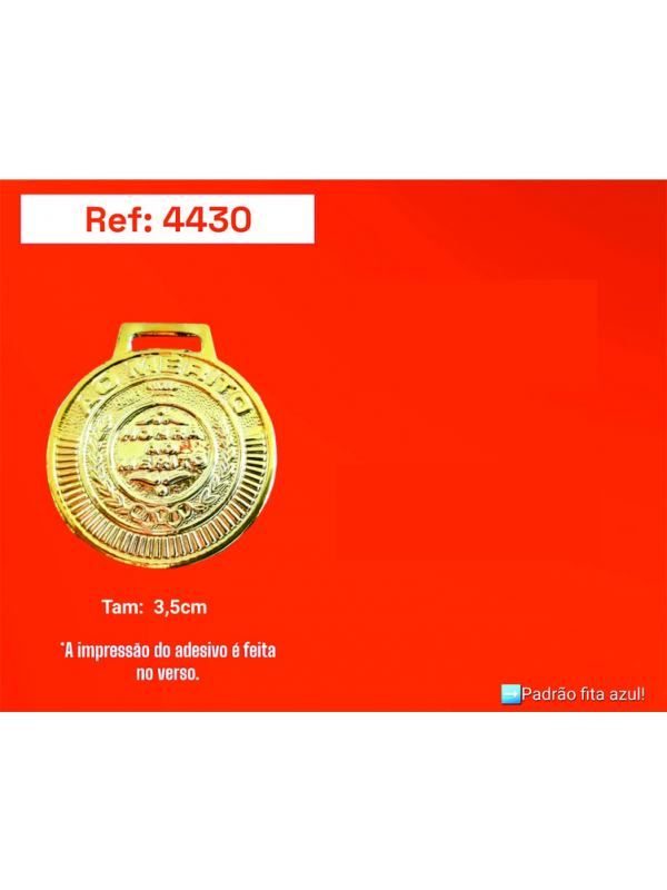 MEDALHA MD4430 - DOURADA