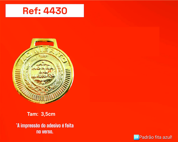 MEDALHA MD4430 - DOURADA